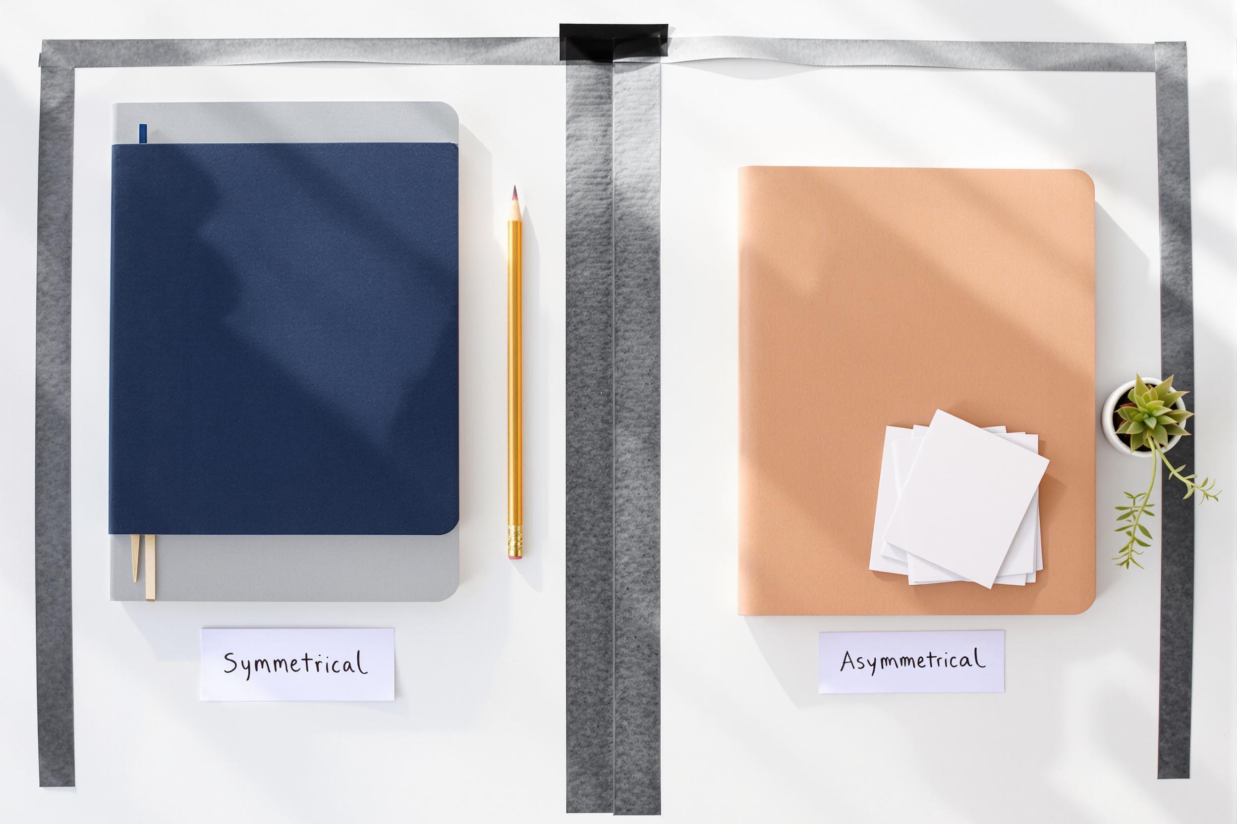 Image showing symmetrical ordering and asymmetrical layout.